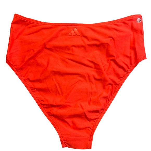 ADIDAS eco friendly women’s bright red high waist bikini swim bottoms size L NWT - Picture 3 of 6